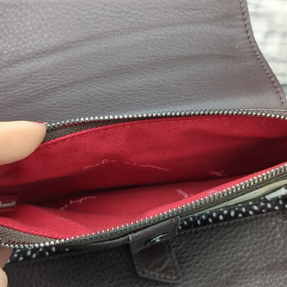 Hammitt Levy Espresso Reserve Wallet Embossed Leather Crossbody